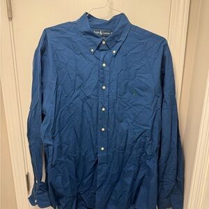 Ralph Lauren Men's Blue Plaid Casual Shirt